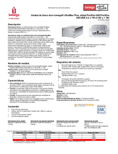 Unidad de disco duro Iomega® UltraMax Plus, eSata/FireWire 800