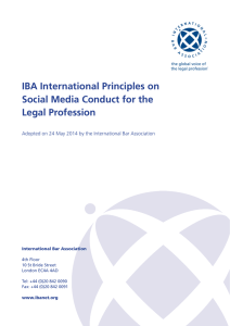 IBA International Principles on Social Media Conduct for the Legal