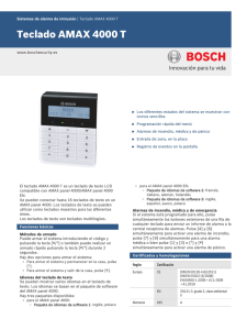 Teclado AMAX 4000 T - Bosch Security Systems