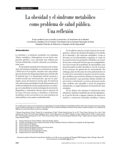 La obesidad y el síndrome metabólico como problema de salud