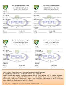 USL-PDL Substitution Pass