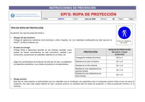 IdP 014 - EPI`s: Ropa de protección