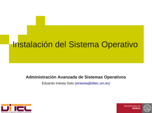 Tema 3: Instalación del sistema operativo