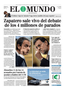 Zapatero sale vivo del debate de los 4 millones de parados }{
