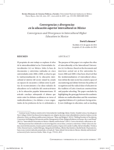 Convergencias y divergencias en la educación superior intercultural