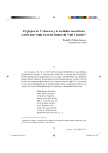 El Quijote de Avellaneda y la tradición amadisiana (sobre una “puta