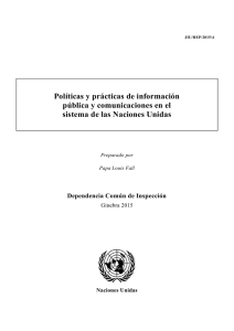 Políticas y prácticas de informaciónpública y