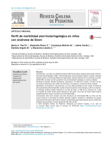 Perfil de morbilidad otorrinolaringológica en niños con síndrome de