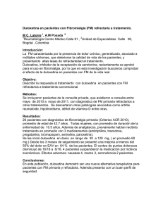Duloxetina en pacientes con Fibromialgia (FM)