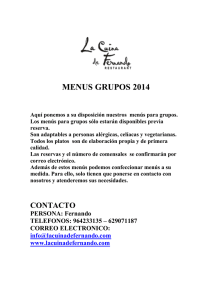 menus grupos 2014 - La Cuina de Fernando