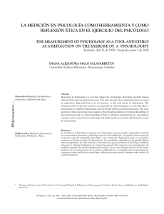 la medición en psicología como herramienta y como reflexión ética