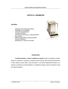 Gravimetria - Quimica Analitica. UNEXPO