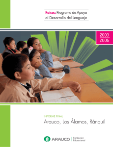 "Programa Raíces de Apoyo al Desarrollo del Lenguaje".