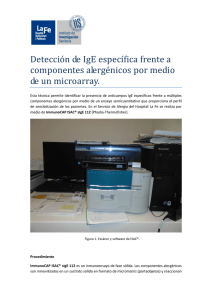 microarray de IgE - Servicio de Alergia del Hospital Universitario y