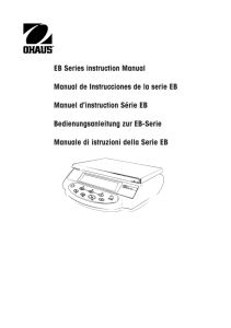 EB Series instruction Manual Manual de Instrucciones de la serie