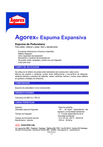Agorex® Espuma Expansiva Espuma de Poliuretano