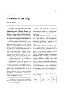 Síndrome de QT largo - Acta Médica Colombiana