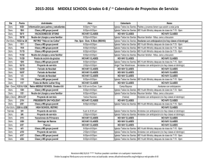 2015-2016 MIDDLE SCHOOL Grados 6