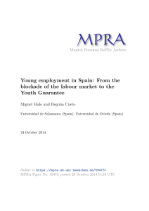 Young employment in Spain: From the blockade of the labour