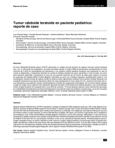 Tumor rabdoide teratoide en paciente pediatrico: reporte de caso