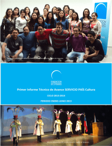 Primer Informe Técnico de Avance SERVICIO PAÍS Cultura