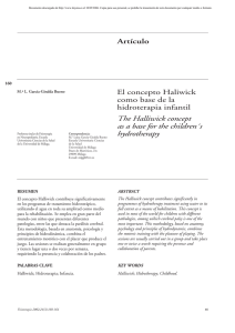 Artículo El concepto Haliwick como base de la hidroterapia infantil