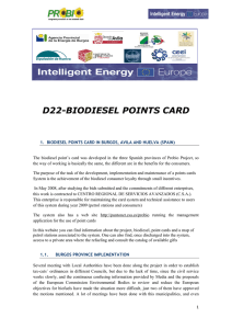 Biodiesel Point Cards
