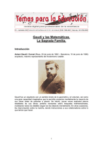 Gaudí y las Matemáticas. La Sagrada Familia.