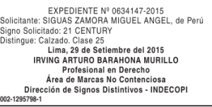 EXPEDIENTE Nº 0634147-2015 Solicitante: SIGUAS ZAMORA