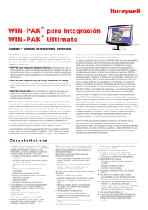 Hoja técnica WIN-PAK® para Integración (SE) / Ultimate