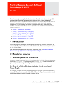 Archivo Readme (Léame) de Novell SecureLogin 7.0 SP2