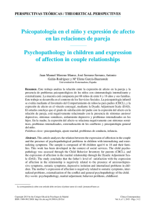 Psicopatología en el niño y expresión de afecto en las relaciones de