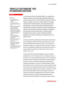 ORACLE DATABASE 10G STANDARD EDITION