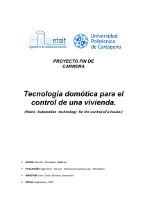 Tecnología domótica para el control de una vivienda
