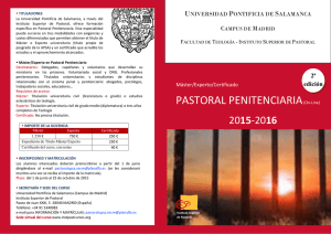 PASTORAL PENITENCIARIA(On-Line) - Instituto Superior de Pastoral