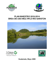 Plan Maestro del Área de Uso Múltiple Río Sarstún