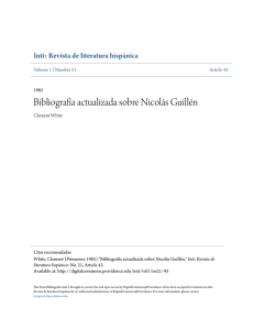 BibliografÃ a actualizada sobre NicolÃ¡s GuillÃ©n