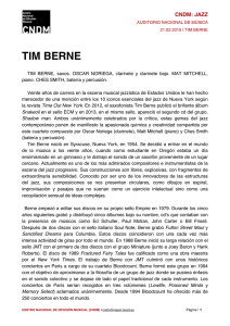 tim berne - Centro Nacional de Difusión Musical
