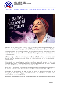 Princesa Carolina de Mónaco visitó el Ballet Nacional de Cuba