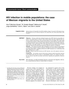 HIV infection in mobile populations: the case of Mexican migrants to