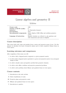 Linear algebra and geometry II
