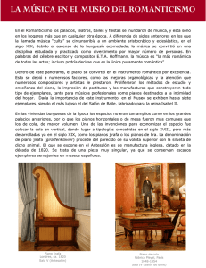 Hoja de sala “La música en el Museo del Romanticismo”