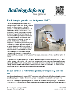 Radioterapia guiada por imágenes (IGRT)