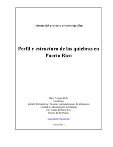 Perfil y estructura de las quiebras en Puerto Rico