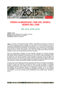 Pedro Almodóvar: cine del deseo, deseo del cine