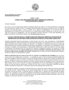 Division of Rehabilitation and Liquidation black and white letterhead