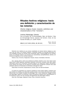 Rituales festivos religiosos: hacia una definición y caracterización