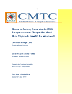 Guía Rápida de JAWS® for Windows