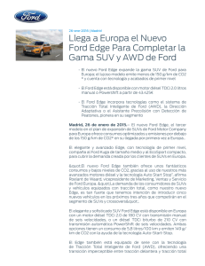 Llega a Europa el Nuevo Ford Edge Para Completar la Gama SUV y