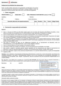 Instancia de solicitud - Ajuntament de Barcelona